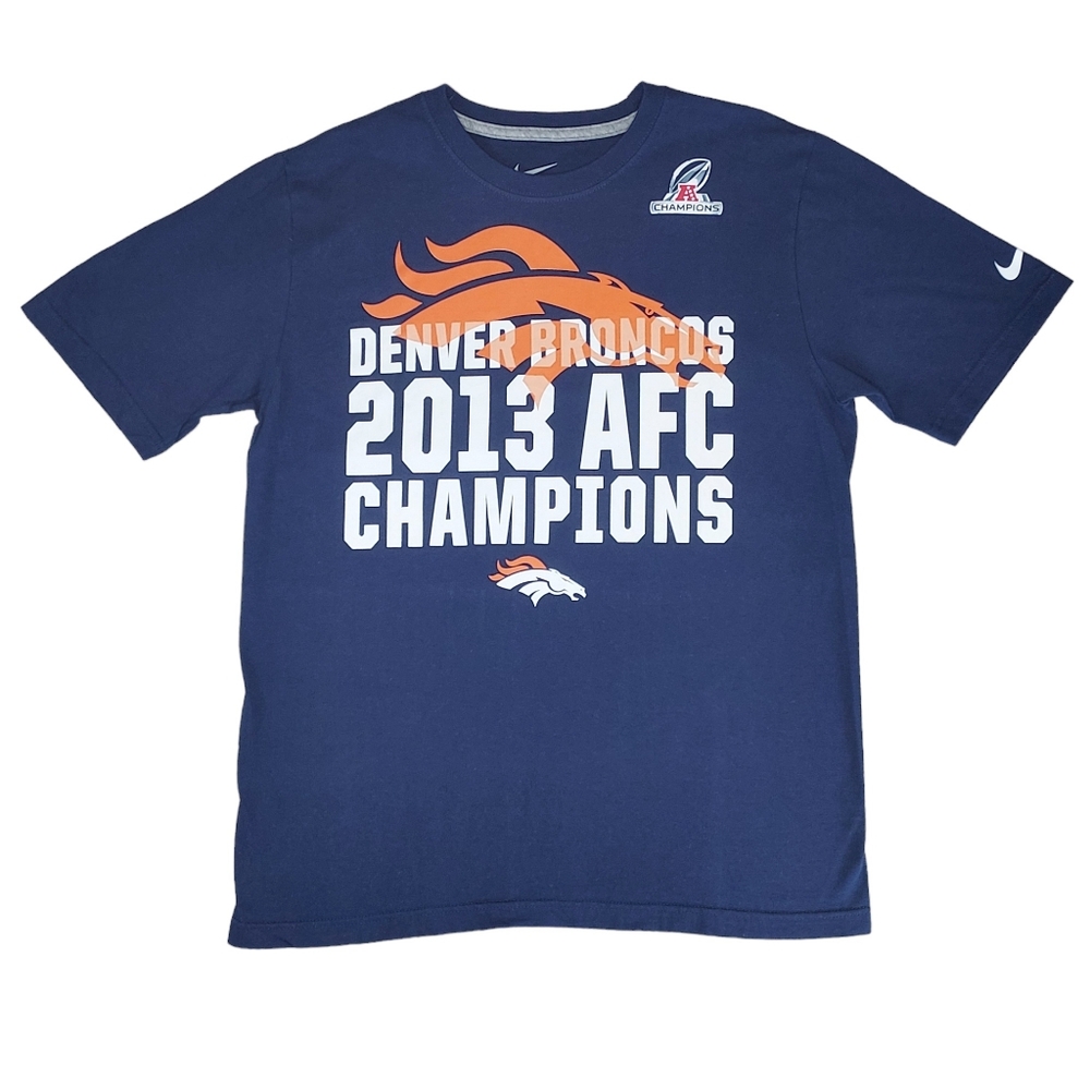 Nike Regular Fit Size Medium Denver Broncos 2013 AFC Champions Swoosh NWOT